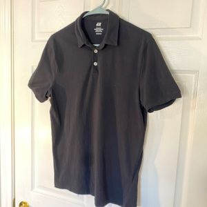 H&M • Black Slim Fit Polo T-Shirt